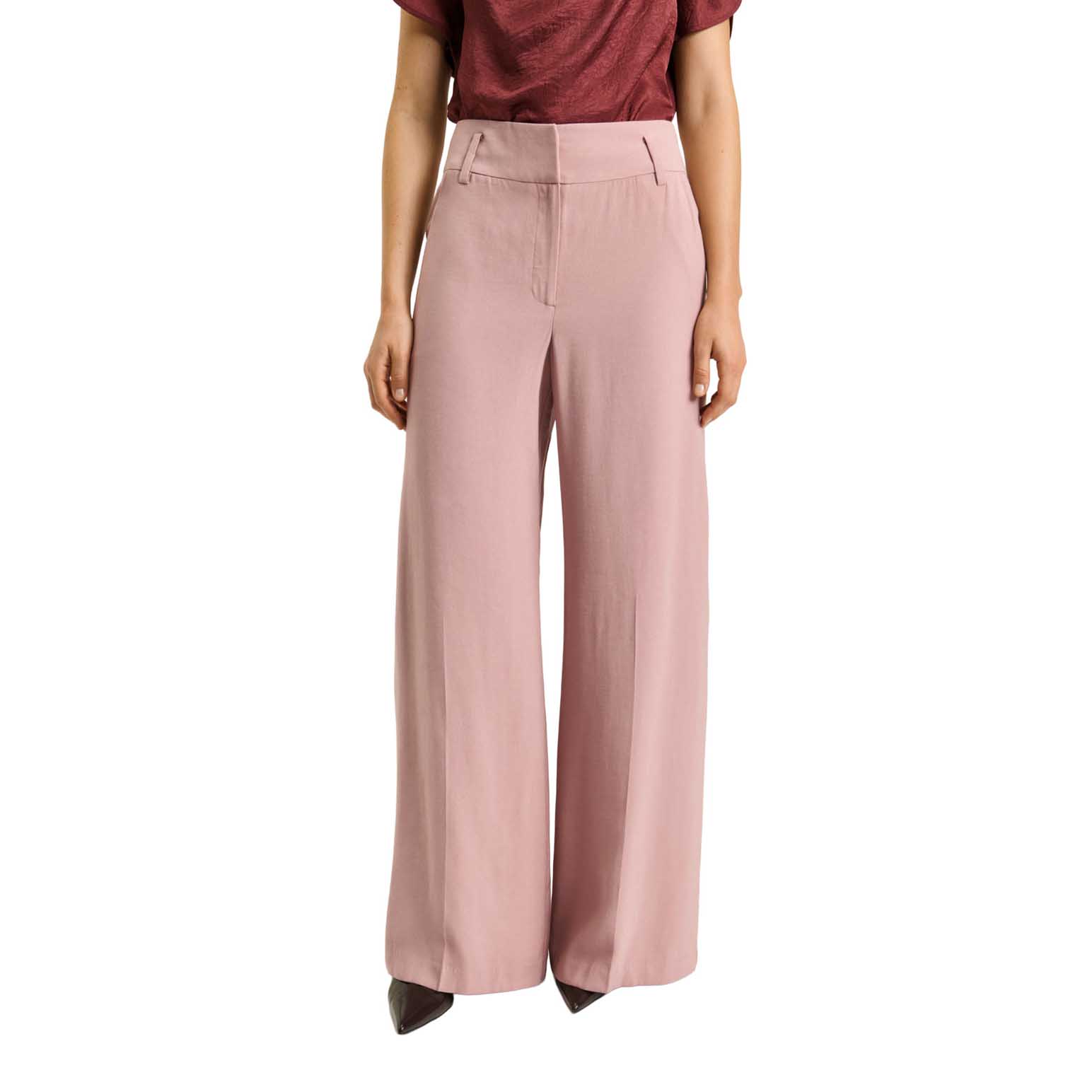 Veronika Maine Fluid Twill Wide Leg Pant